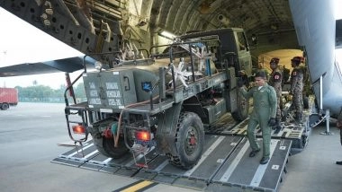 World News | IAF C-17 Carrying 70 Medical Personnel Arrives in Colombo to Support Sri Lanka Flood Relief