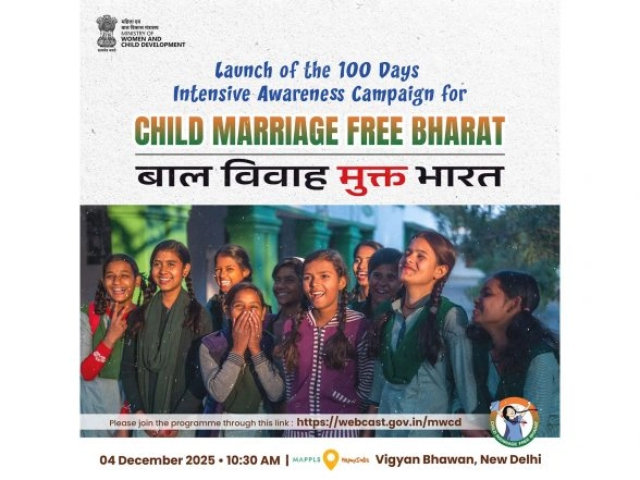 India News | Ministry Of Women & Child Development to Launch 100-day Bal Vivah Mukt Bharat Campaign Tomorrow