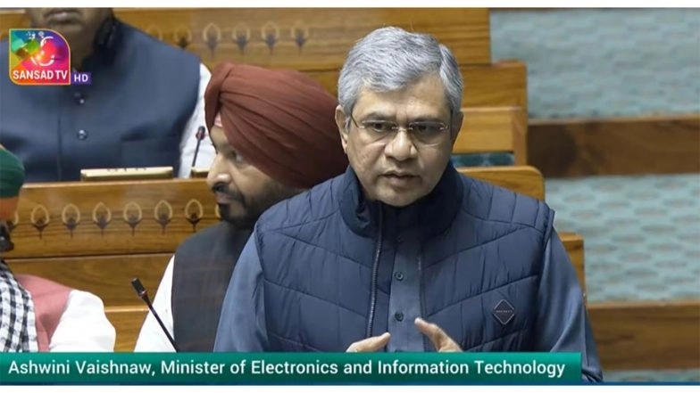 Business News | AI Apps, AI Models Covered Under Latest Personal Data Protection Law: Ashwini Vaishnaw in Parliament