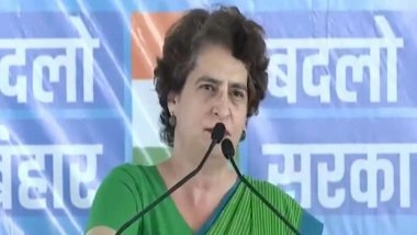 India News | Priyanka Gandhi Hits out at Centre over Labour Codes, Says Protection Has Been Taken Away from Workers