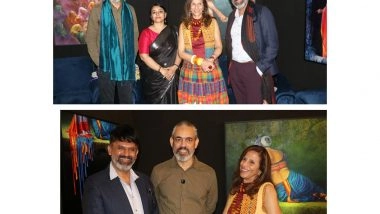 Business News | Shobhaa De Inaugurates Viveek Sharma's New Solo Exhibition 'Sacred Gestures' at Jehangir Art Gallery