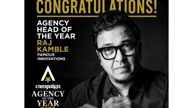Business News | Ad Veteran Raj Kamble Receives Highest Honour at Campaign's Agency of the Year Awards 2025