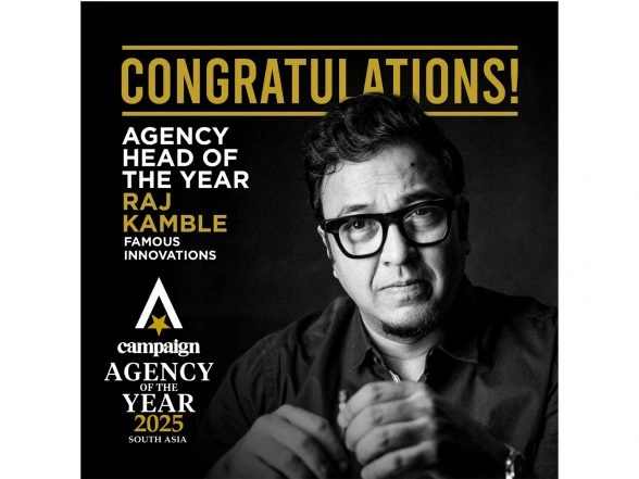 Business News | Ad Veteran Raj Kamble Receives Highest Honour at Campaign's Agency of the Year Awards 2025