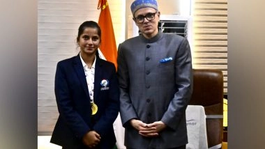 Sports News | Omar Abdullah Felicitates Inaugural Women's T20 Blind World Cup Winning Member Anekha Devi
