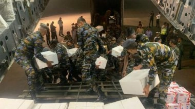 World News | Operation Sagar Bandhu: Indian Air Force C-17 Airlifts a 65-ton Bailey Bridge from Hindan to Colombo, Relief Assistance Continues