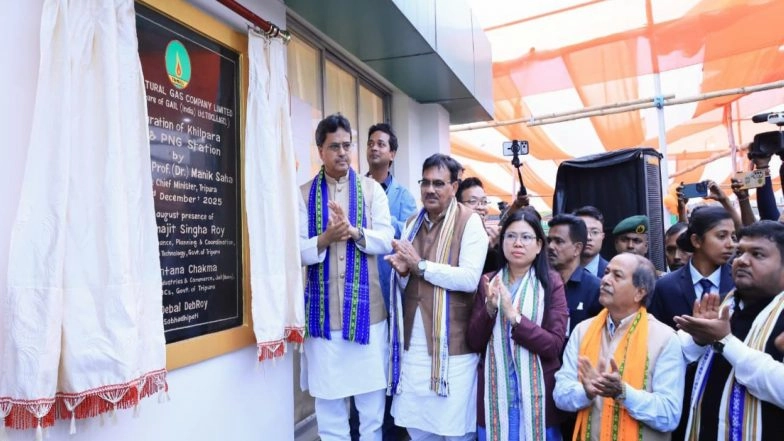 India News | Tripura: CM Manik Saha Inaugurates Newly Established Khilpara CNG Station at Udaipur