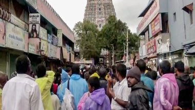 India News | Subramaniya Swamy Temple Row: Chaos Erupts over Lamp Lighting at Thiruparankundram Hilltop in Madurai