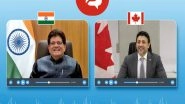 Business News | Piyush Goyal Discusses Trade Ties with Canadian Counterpart; to Lead High-level Delegation to Canada Next Year