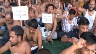 India News | All Assam 108 Mrityunjoy Employees Organisation Stage Sit-in Protest, Demanding Job Regularisation and Fair Wages
