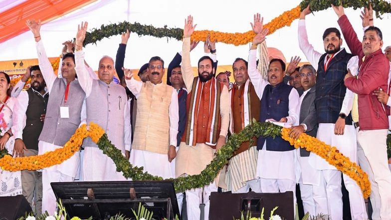 India News | Haryana CM Saini Announces Major Development Projects in Ladwa, Pays Tribute to Sant Shiromani Shri Sen Maharaj in Kurukshetra