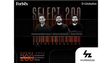 Business News | Hyperzod Recognized in Forbes India DGEMS 2025 Select 200