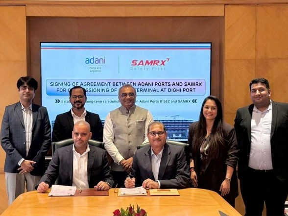 Business News | Dighi Port to Handle 200,000 Cars Annually as Adani Ports Partners with Motherson for Auto Export Terminal