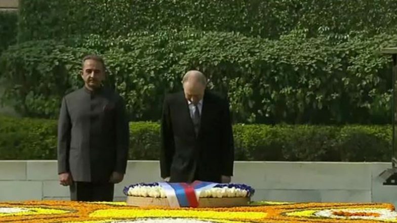 World News | From Moscow to Rajghat: Russian President Putin Honours Mahatma Gandhi Ahead of India-Russia Summit