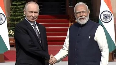 World News | Diplomatic Rendezvous: PM Modi Receives President Putin at Hyderabad House Ahead of India-Russia Summit