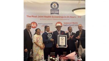 Business News | Pain-Free Maharashtra Sets GUINNESS WORLD RECORDS ™ Title for Most Joint Health Screenings in 24 Hours