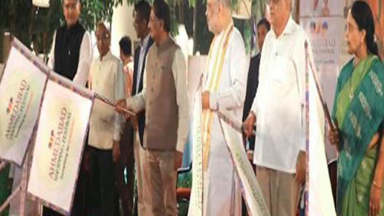 India News | Gujarat: Amit Shah, CM Bhupendra Patel Inaugurate Ahmedabad Shopping Festival
