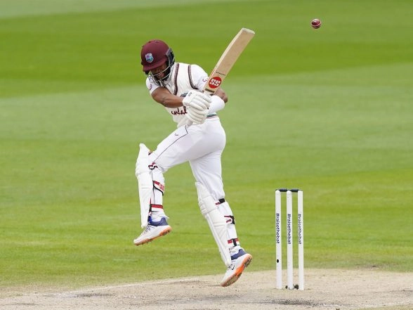 Sports News | Justin Greaves' Maiden Double Century, Kemar Roach's Resilience Help West Indies Avoid Defeat in First Test Against New Zealand