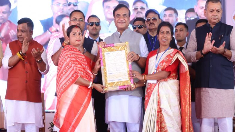 India News | Assam CM Launches Seed Capital Cheque Distribution for Women of Hailakandi and Dholai