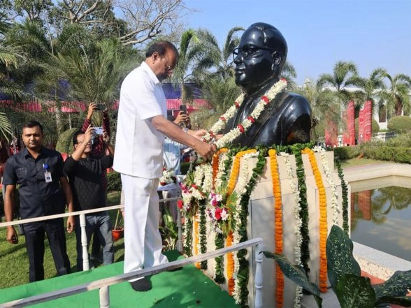 India News | Tripura Governor Pays Floral Tribute to BR Ambedkar on His Death Anniversary in Agartala