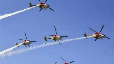 India News | IAF's Sarang Helicopter Team Mesmerises Crowds with Aerial Display in Gujarat's Ankleshwar
