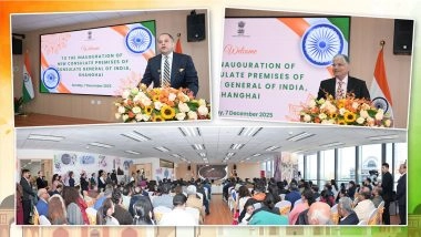 World News | India Inaugurates New Chancery of CGI Shanghai, to Commence Full Operations on Dec 8