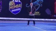 Sports News | Union Minister Kiren Rijiju Tries His Hand at Pickleball During IPBL Season 1 Finals