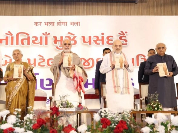 India News | Amit Shah, Gujarat CM Grace 'Pramukh Varni Amrut Mahotsav' at Sabarmati Riverfront