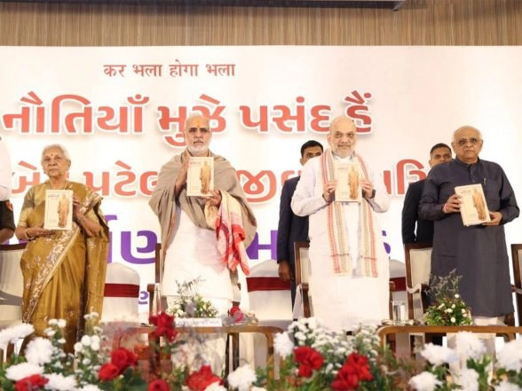 India News | Gujarat: Anandi Ben Patel's Biography Launched in Ahmedabad; Amit Shah Calls Her Journey an Inspiration