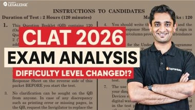 Business News | CLAT 2026 Exam Analysis by Harsh Gagrani, Co-Founder, LegalEdge by Toprankers