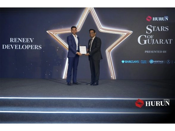 Business News | Reneev Developers CEO and MD Receives Hurun India Honour for Outstanding Contribution to Gujarat's Economy