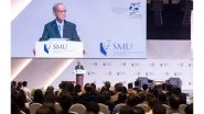 Business News | Narayana Murthy Shares Leadership Lessons at SMU Visionary Series as SMU Launches 2026 Singapore-India Hackathon