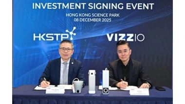Business News | HKSTP Makes Strategic Investment in Singapore Technology Company Vizzio; Forges Innovation Pact to Power Next-Generation AI and Smart City
