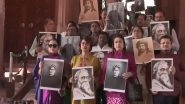 India News | TMC MPs Protest Against Centre with Photos of Rabindranath Tagore, Bankim Chandra Chatterjee
