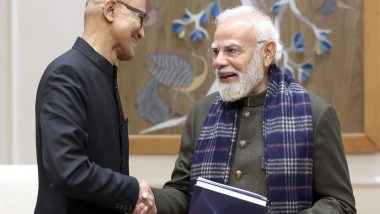 Business News | PM Modi Welcomes Microsoft's USD 17.5 Billion AI Investment in India
