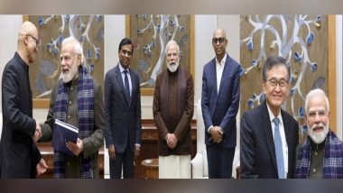 Business News | Cognizant, Microsoft and Intel CEOs Meet PM Modi on the Trot; Promise Investments in India