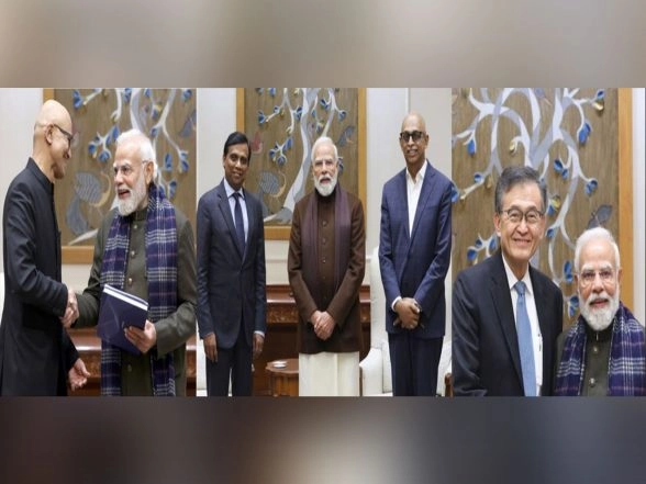 Business News | Cognizant, Microsoft and Intel CEOs Meet PM Modi on the Trot; Promise Investments in India