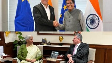 Business News | EU Trade Commissioner Meets Nirmala Sitharaman, Piyush Goyal