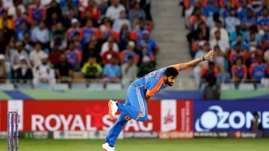 Sports News | Jasprit Bumrah Completes 100 T20I Scalps, Becomes India's First Bowler with Century of Wickets Across All Formats