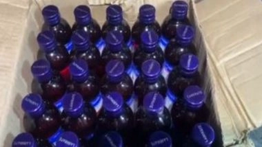 India News | Varanasi Police Seize 30,000 Bottles of Banned Codeine Syrup Worth Rs 60 Lakh; 2 Held