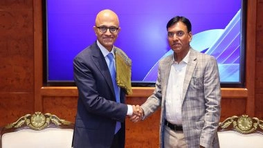 India News | Ministry of Labour and Employment Signs MoU with Microsoft in Presence of CEO Satya Nadella and Union Minister Mandaviya