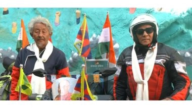 Sports News | 2 Former SFF Veterans Embark on 90-day Motorbike Ride Across India to Raise Awareness About China's Assault on Tibetan Identity