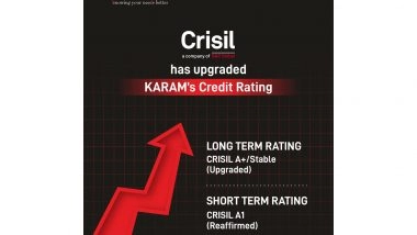 Business News | KARAM Safety Secures CRISIL Ratings Upgrade to 'CRISIL A+/Stable'; Short-Term Rating Reaffirmed at 'CRISIL A1'