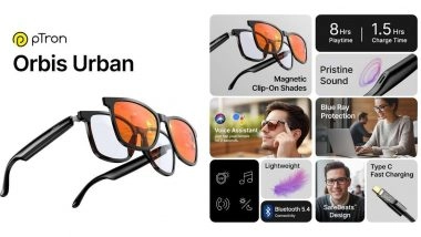 Business News | PTron Enters the Smart Eyewear Category with the Launch of Orbis Era & Orbis Urban: A Bold Step Toward the Future of Affordable Smart Glasses