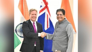 Business News | Piyush Goyal Meets New Zealand's Minister of Trade to Review FTA Talks, Seek Faster Progress