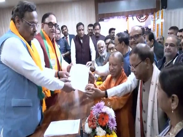 India News | Union MoS Pankaj Choudhary Files Nomination for UP BJP President