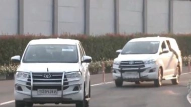 Argentina Football Icon Lionel Messi Reaches Second Pit Stop 'Hyderabad' During GOAT India Tour 