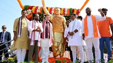India News | Uttarakhand CM Participates in Atal Bihari Vajpayee's Statue Unveiling Ceremony in Andhra Pradesh