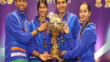Sports News | Team India Makes History, Beats Top-seeded Hong Kong Side to Capture Maiden Squash World Cup Title