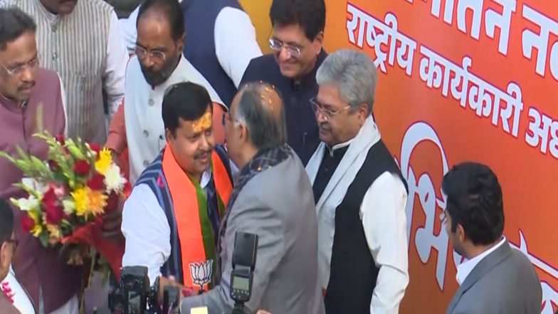 Nitin Nabin Arrives at BJP’s Headquarters in Delhi, Set To Take Charge As Party’s National Working President