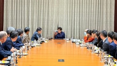 Business News | Piyush Goyal Meets Chairman, Japan-India Business Cooperation Committee to Deepen Trade